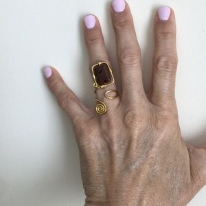 Gold plated ring, adjustable size